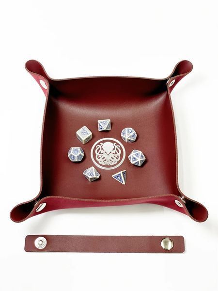 Лоток для кубиків Ктулху (бургунді) (Dice tray Cthulhu burgundy) 000007850 фото