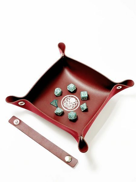 Лоток для кубиків Ктулху (бургунді) (Dice tray Cthulhu burgundy) 000007850 фото