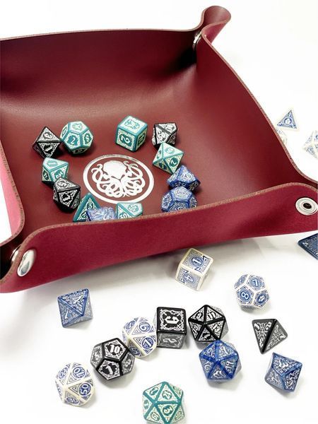 Лоток для кубиків Ктулху (бургунді) (Dice tray Cthulhu burgundy) 000007850 фото