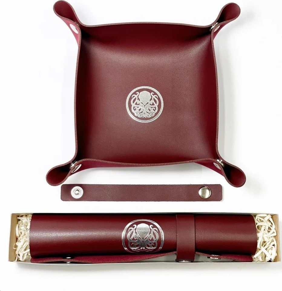 Лоток для кубиків Ктулху (бургунді) (Dice tray Cthulhu burgundy) 000007850 фото