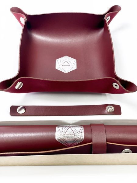Лоток для кубиків D20 (бургунді) (Dice tray D20 burgundy) 000007856 фото