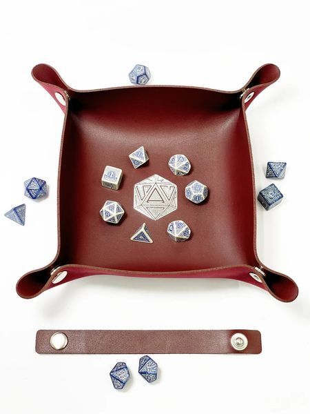 Лоток для кубиків D20 (бургунді) (Dice tray D20 burgundy) 000007856 фото