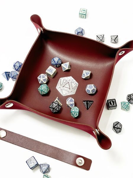 Лоток для кубиків D20 (бургунді) (Dice tray D20 burgundy) 000007856 фото
