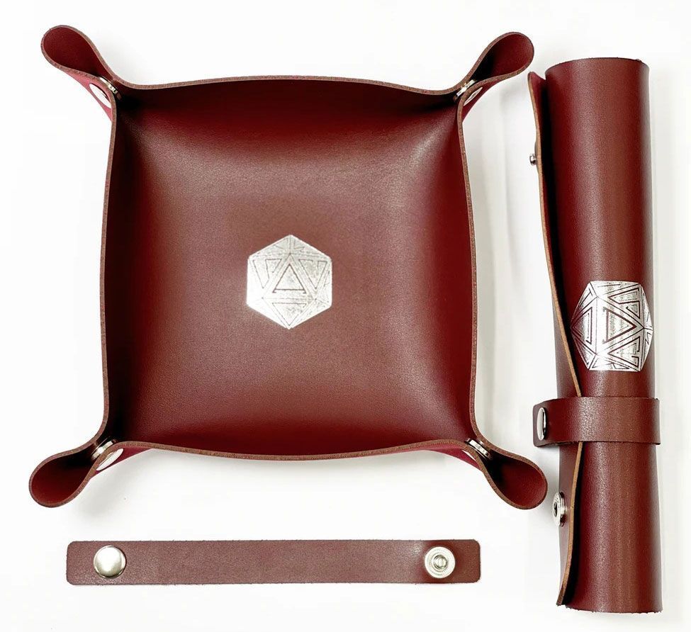 Лоток для кубиків D20 (бургунді) (Dice tray D20 burgundy) 000007856 фото